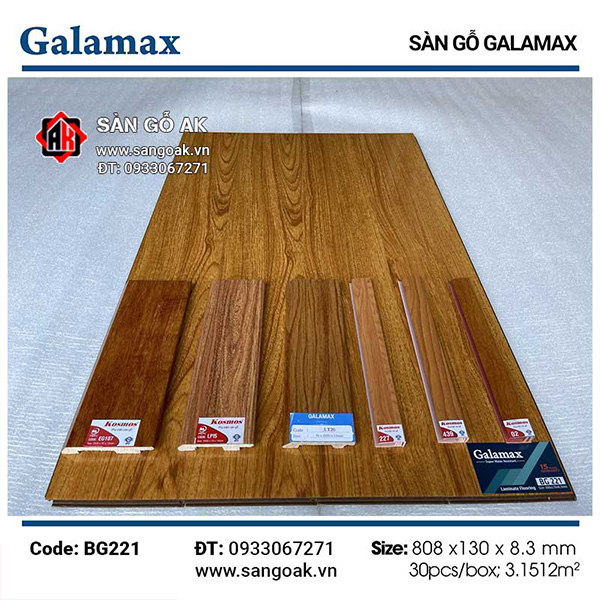 Sàn Gỗ Công Nghiệp TQ Galamax 8.3mm BG221